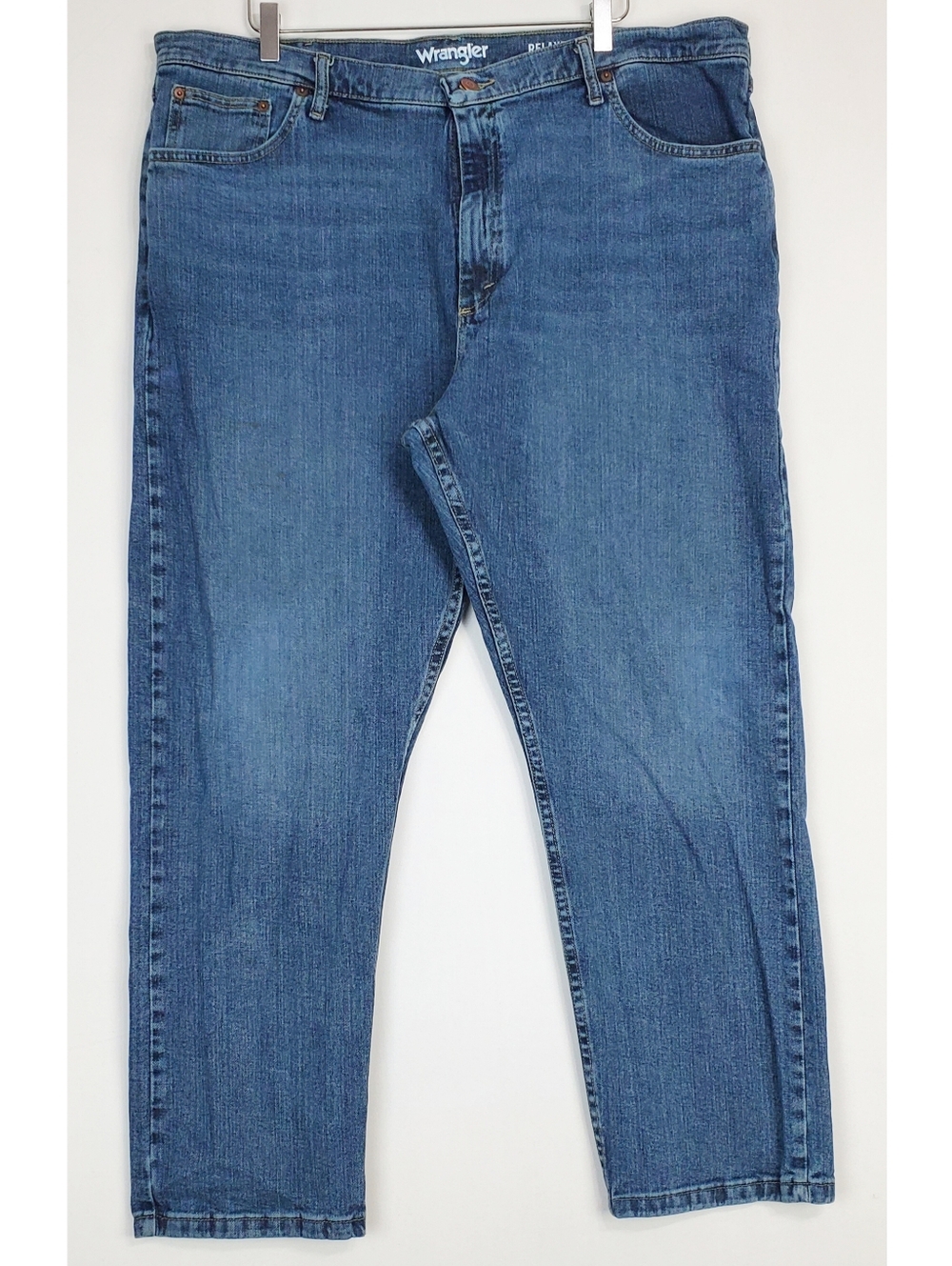 Wrangler 42x30 relaxed fit straight leg jeans blue work outdoor casual western